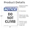 Signmission Do Not Climb, 7 in W x Rectangle, Vinyl Decal OS-2PACK-NS-D-710-V-11118 - alternate 4